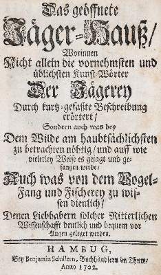 Bild Nr.1: 142-958 Geöffnete Jäger-Hauß, Das,: (Jagd)
