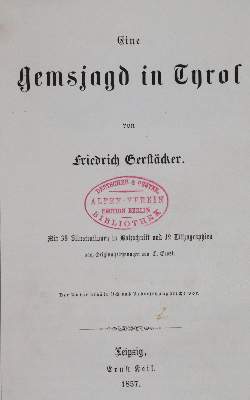 Bild Nr.1: 142-959 Gerstäcker,F.: (Jagd)