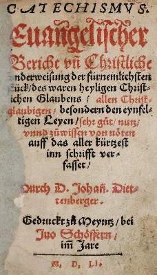 Bild Nr.1: 142-98 Dietenberger,J.: (Alte Drucke, Handschriften und Theologie)