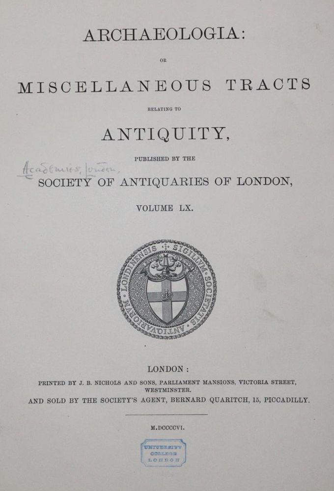 Große Abbildung Nr.1: 143-1024 Archaeologia: (Archäologie)