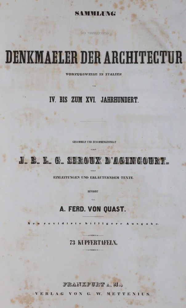 Große Abbildung Nr.1: 143-1037 Seroux d'Agincourt,J.B.L.G.: (Architektur, Italien)