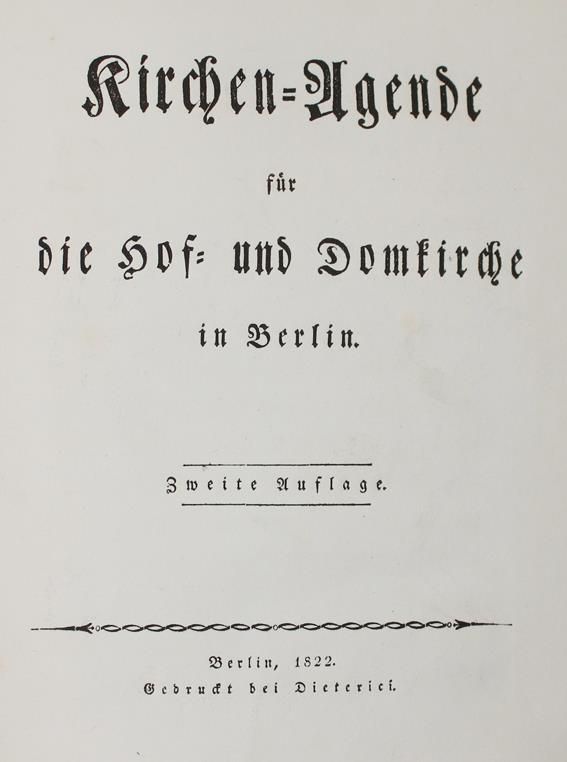 Große Abbildung Nr.2: 143-106 Kirchen-Agende: (Einband)