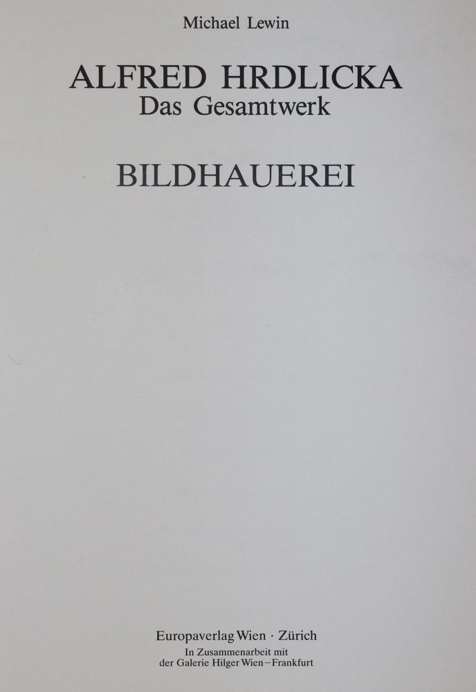 Große Abbildung Nr.3: 143-1071 Lewin,M. (Hrsg.).: (Hrdlicka)