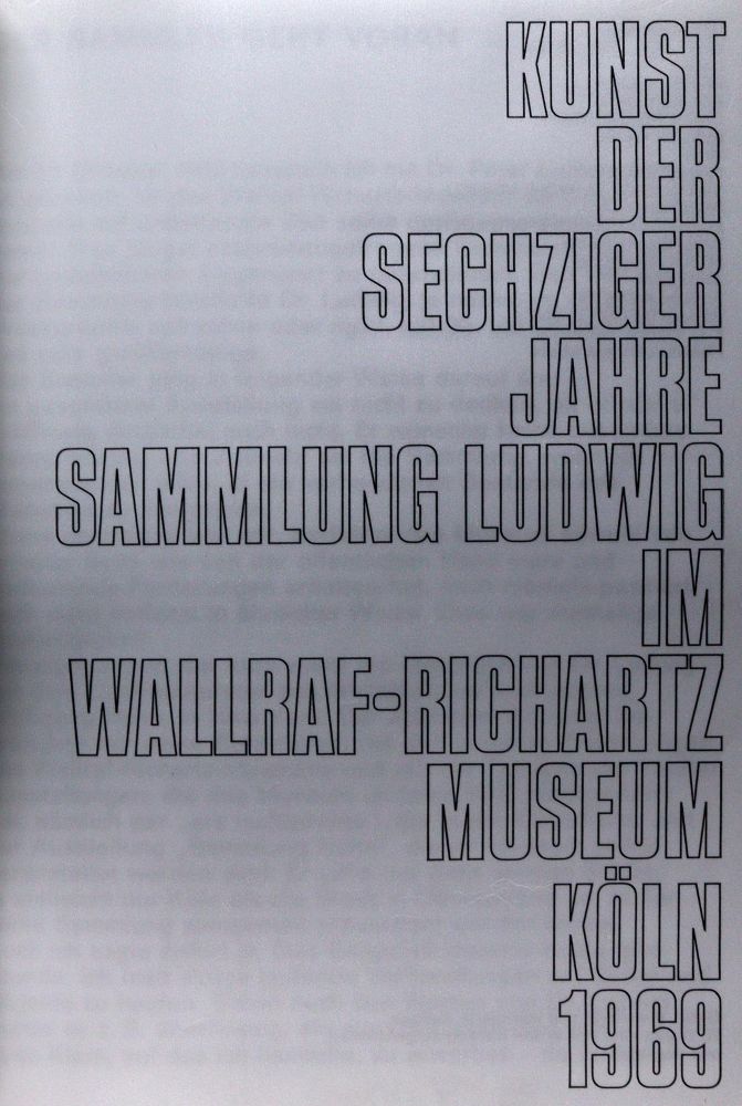 Große Abbildung Nr.1: 143-1077 Kunst der sechziger Jahre im Wallraf-Richartz Museum Köln.: (Kunstwissenschaft)