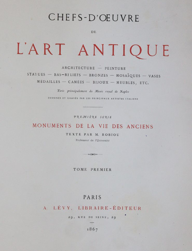 Große Abbildung Nr.1: 143-1081 Lenormant,F. u. M.Robiou.: (Kunstwissenschaft)