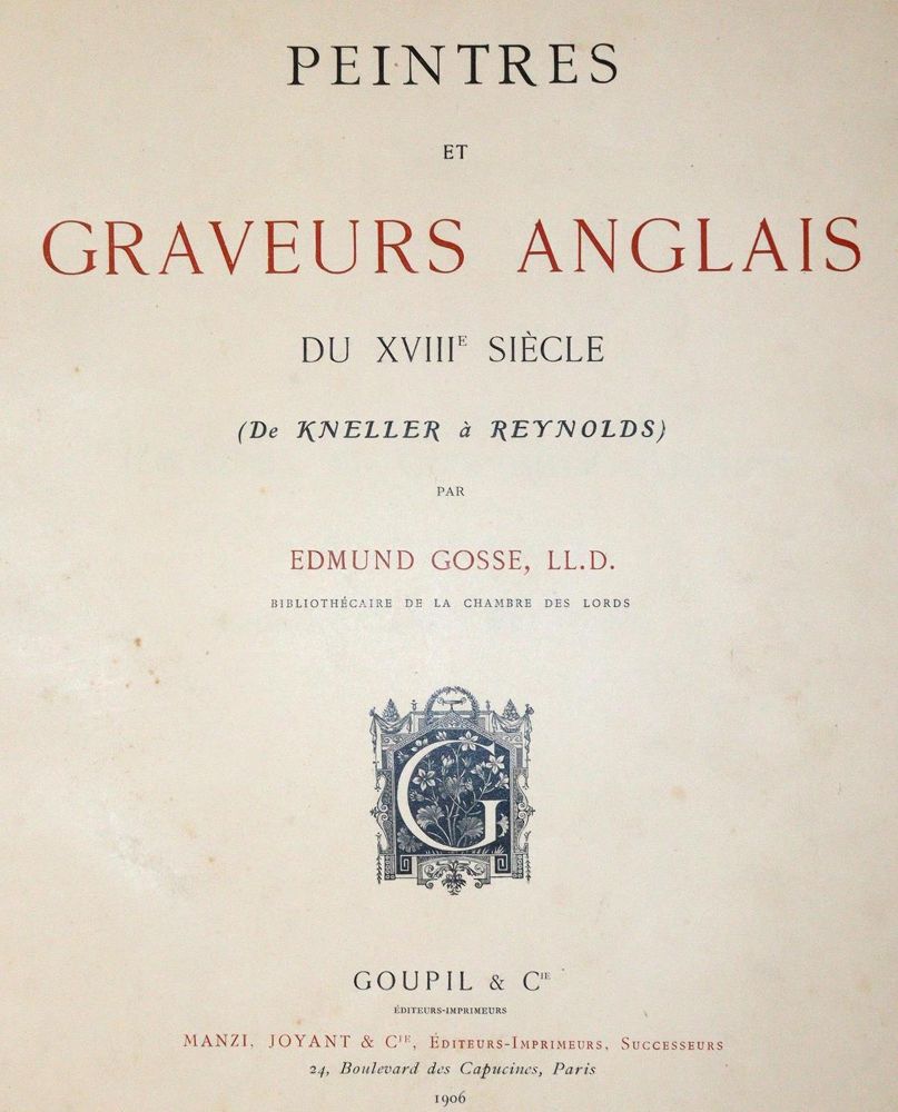 Große Abbildung Nr.1: 143-1093 Gosse,E.: (Portrait)