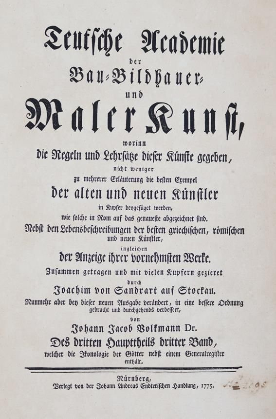 Große Abbildung Nr.1: 143-1106 Sandrart,J.v.: (Kunstwissenschaft)