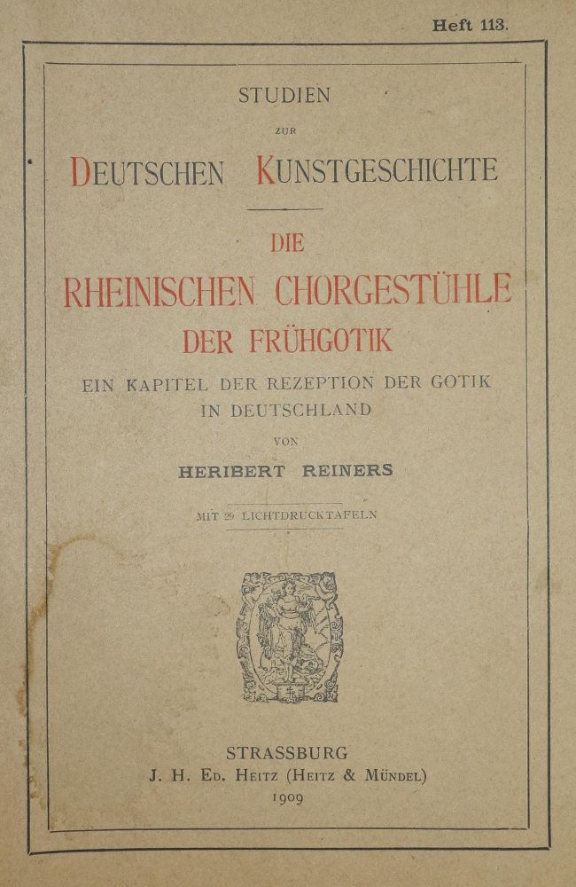 Große Abbildung Nr.1: 143-1109 Studien zur Deutschen Kunstgeschichte.: (Kunstwissenschaft)