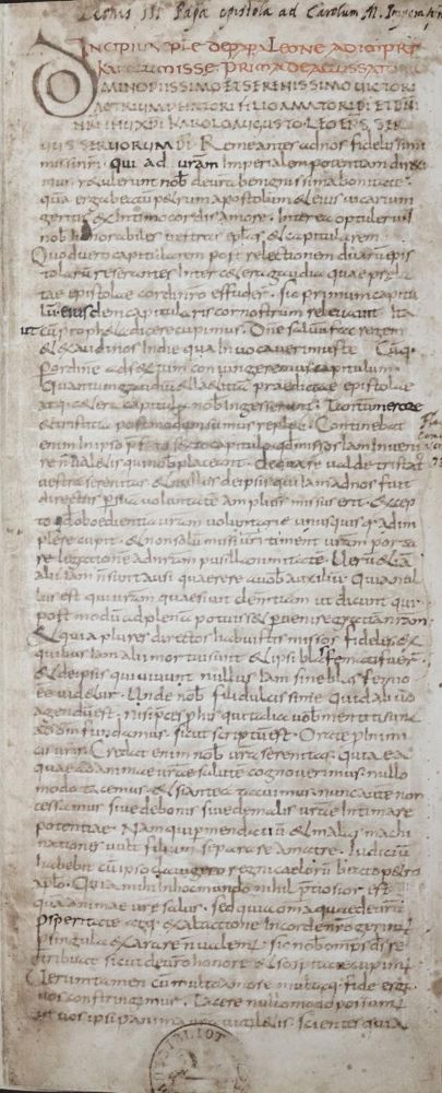 Große Abbildung Nr.1: 143-1136 Capitulare de Villis.: (Faksimile)