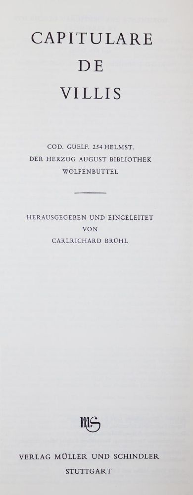 Große Abbildung Nr.3: 143-1136 Capitulare de Villis.: (Faksimile)