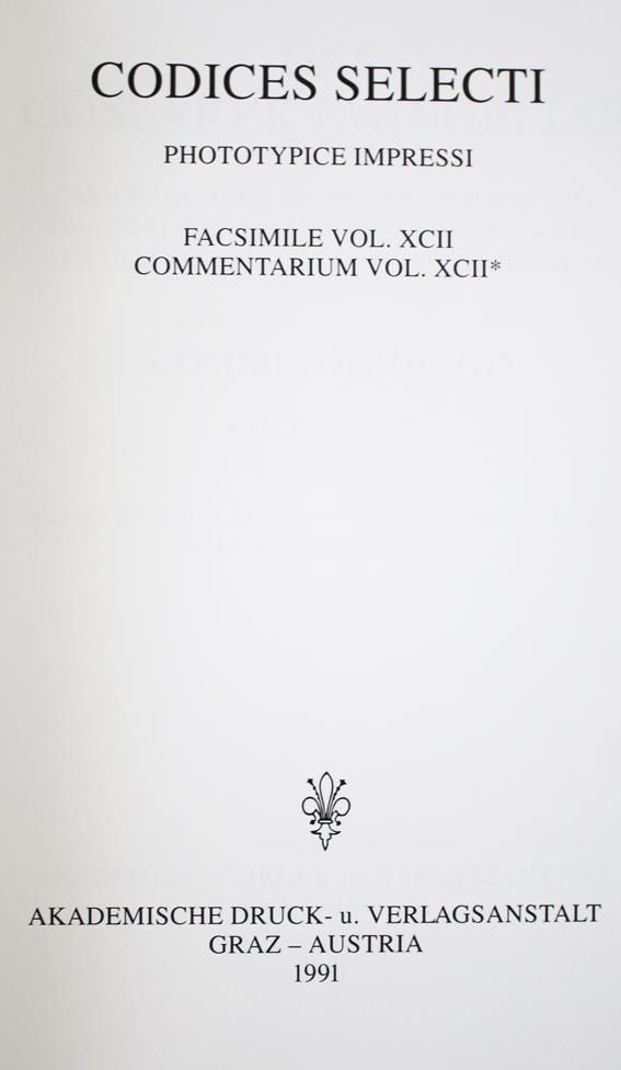 Große Abbildung Nr.1: 143-1140 Goslarer Evangeliar.: (Faksimile)