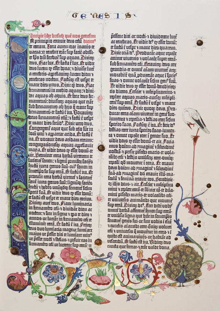 Große Abbildung Nr.9: 143-1142 Gutenberg-Bibel.: (Faksimile)