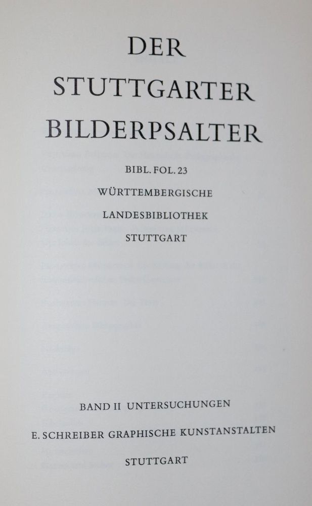 Große Abbildung Nr.1: 143-1156 Stuttgarter Bilderpsalter, Der.: (Faksimile)