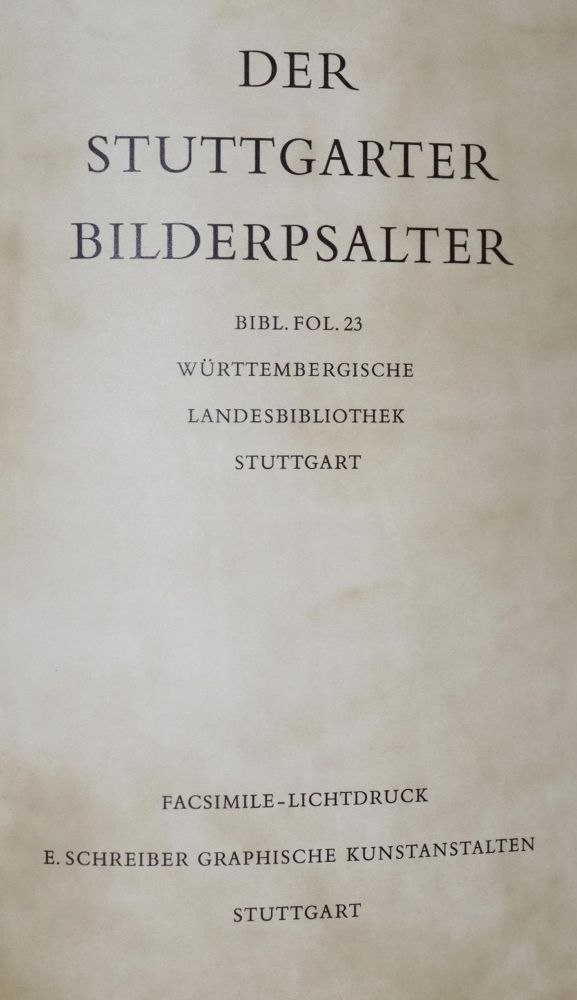 Große Abbildung Nr.4: 143-1156 Stuttgarter Bilderpsalter, Der.: (Faksimile)