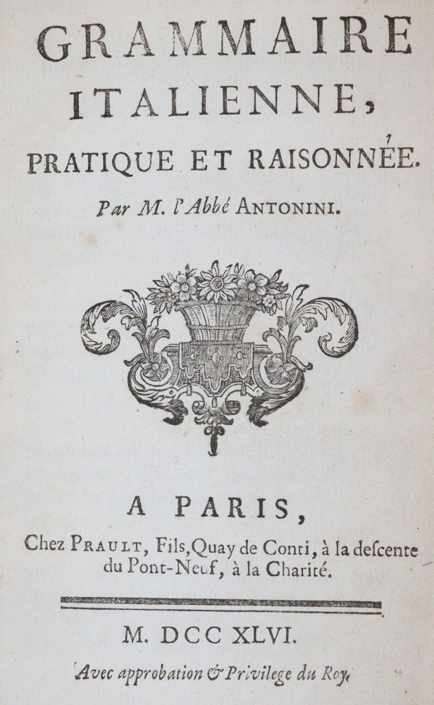 Große Abbildung Nr.1: 143-1162 Antonini,(A.).: (Lexika - Wörterbücher - Sprachwissenschaften)