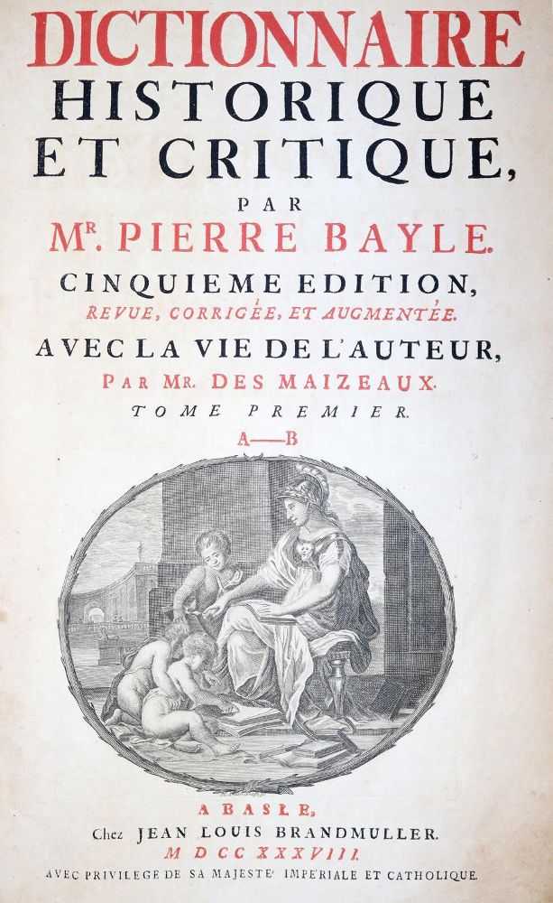 Große Abbildung Nr.1: 143-1163 Bayle,P.: (Lexika - Wörterbücher - Sprachwissenschaften)