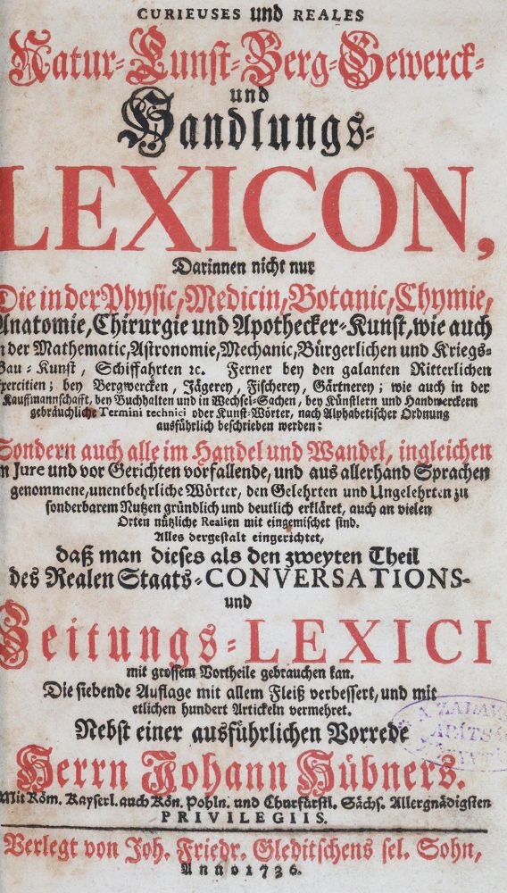 Große Abbildung Nr.1: 143-1177 Hübner,J.: (Lexika - Wörterbücher - Sprachwissenschaften)