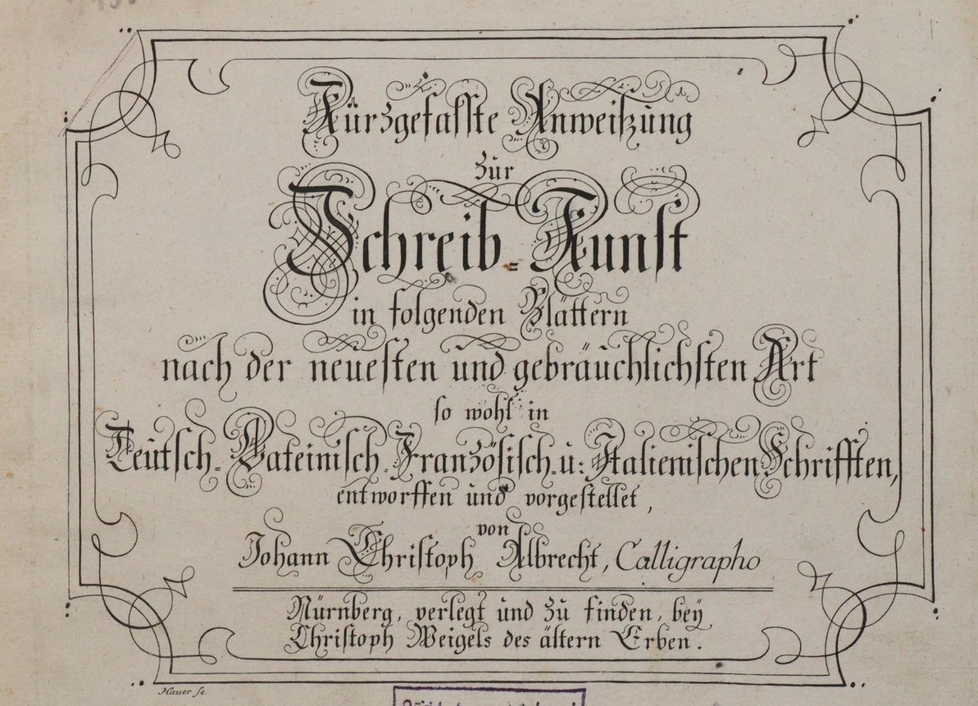Große Abbildung Nr.1: 143-1200 Albrecht,J.C.: (Typographie und Kalligraphie)