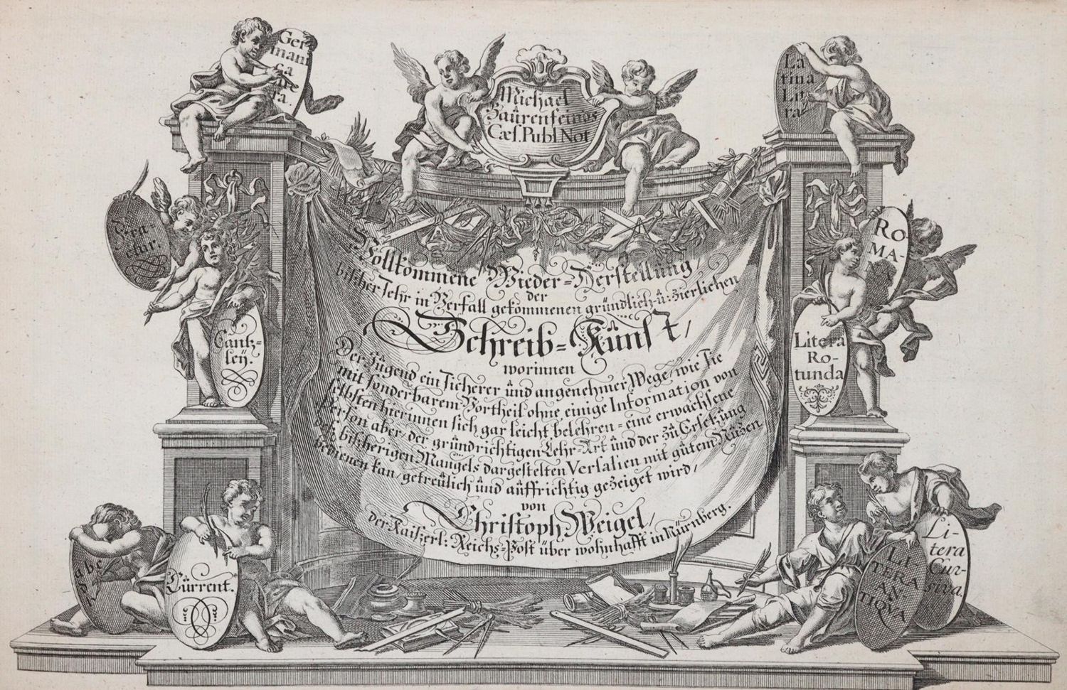 Große Abbildung Nr.1: 143-1201 Bauernfeind,M.: (Typographie und Kalligraphie)
