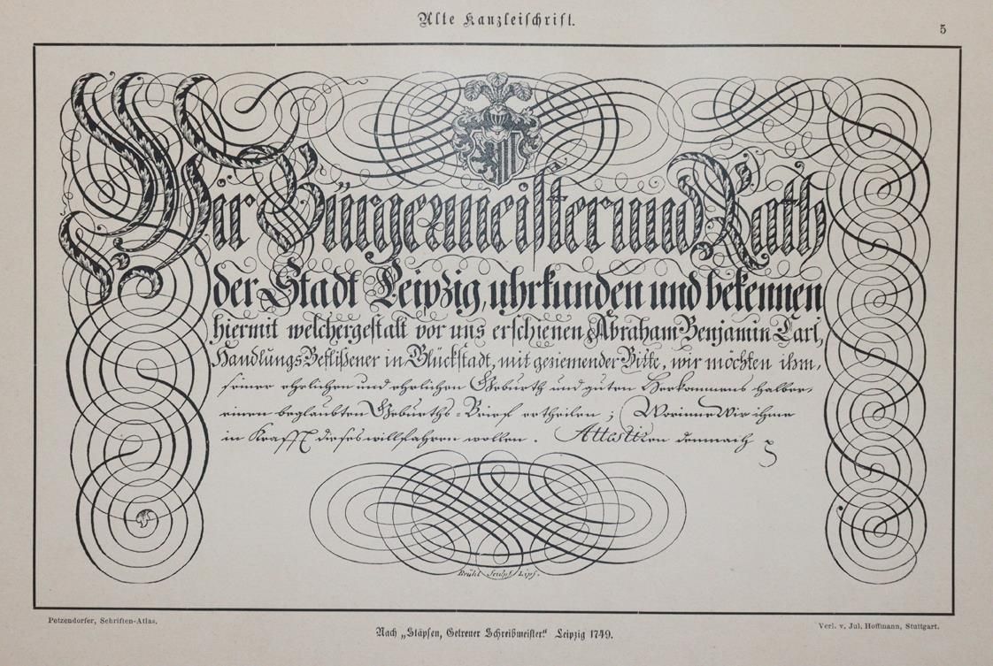 Große Abbildung Nr.1: 143-1206 Petzendorfer,L.: (Typographie und Kalligraphie)