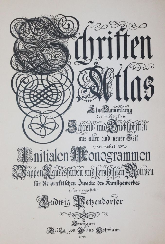 Große Abbildung Nr.5: 143-1206 Petzendorfer,L.: (Typographie und Kalligraphie)