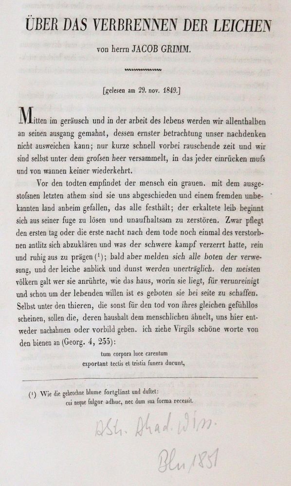 Große Abbildung Nr.1: 143-1234 Grimm,J.: (Kultur- und Sittengeschichte)