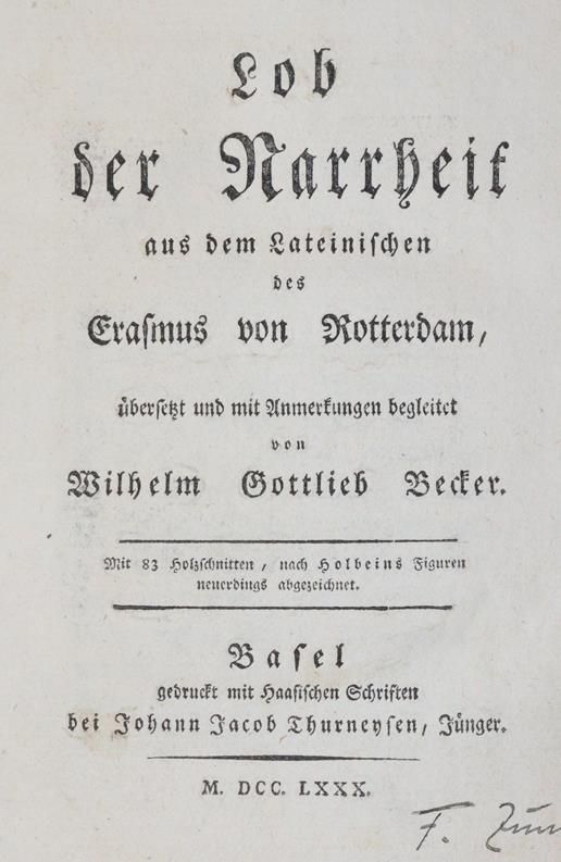 Große Abbildung Nr.1: 143-126 Erasmus Roterodamus,D.: (Alte Drucke, Handschriften und Theologie)
