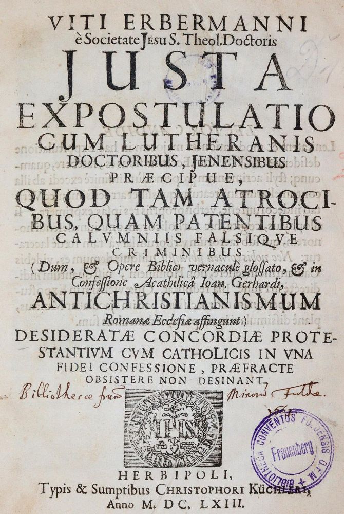 Große Abbildung Nr.1: 143-127 Erbermann,V.: (Alte Drucke, Handschriften und Theologie)