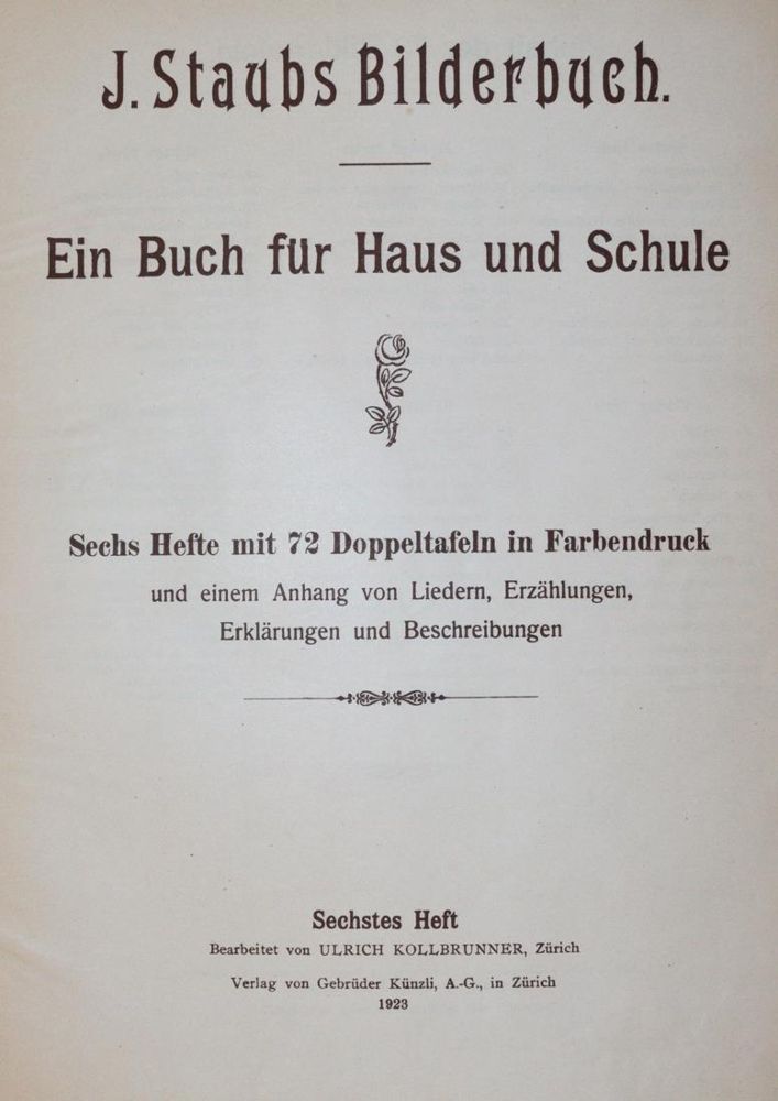 Große Abbildung Nr.1: 143-1288 Staub,J.: (Kinder- und Jugendbücher)
