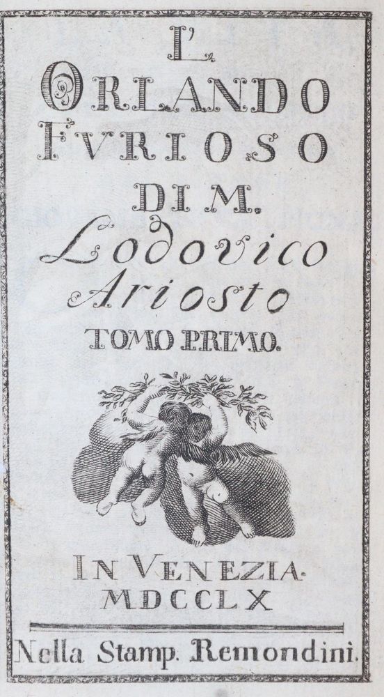 Große Abbildung Nr.1: 143-1298 Ariosto,L.: (Literatur und illustrierte Bücher bis 19.Jahrhundert)