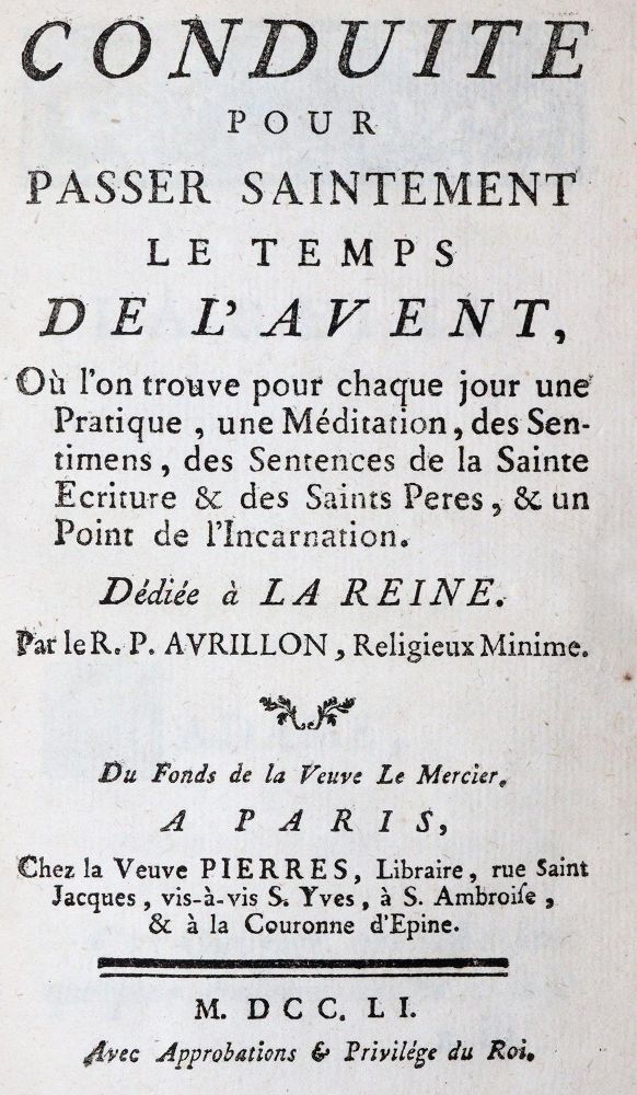 Große Abbildung Nr.1: 143-13 Avrillon,(J.B.).: (Alte Drucke, Handschriften und Theologie)