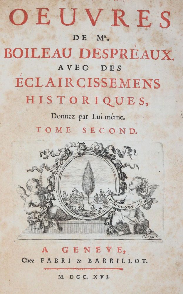 Große Abbildung Nr.1: 143-1308 Boileau-Despréaux,N.: (Literatur und illustrierte Bücher bis 19.Jahrhundert)
