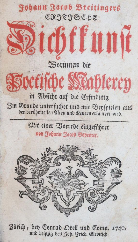 Große Abbildung Nr.1: 143-1310 Breitinger,J.J.: (Literatur und illustrierte Bücher bis 19.Jahrhundert)