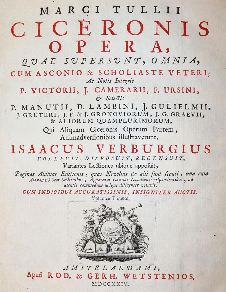 Große Abbildung Nr.3: 143-1320 Cicero,M.T.: (Literatur und illustrierte Bücher bis 19.Jahrhundert)