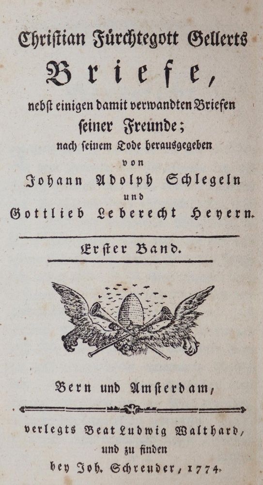 Große Abbildung Nr.1: 143-1363 Gellert,C.F.: (Literatur und illustrierte Bücher bis 19.Jahrhundert)