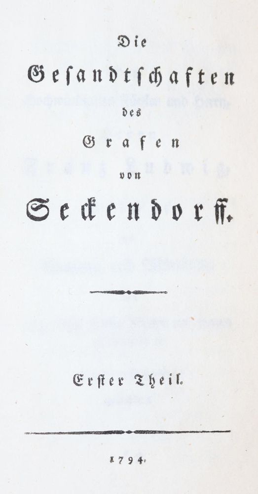 Große Abbildung Nr.1: 143-1364 Gesandtschaften, Die,: (Literatur und illustrierte Bücher bis 19.Jahrhundert)