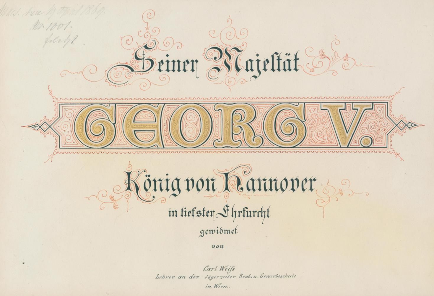 Große Abbildung Nr.1: 143-1390 Weiss, Carl.: (Handschriften)