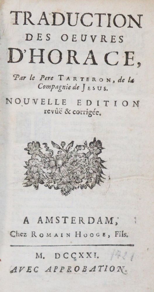 Große Abbildung Nr.1: 143-1397 Horatius Flaccus,Q.: (Literatur und illustrierte Bücher bis 19.Jahrhundert)