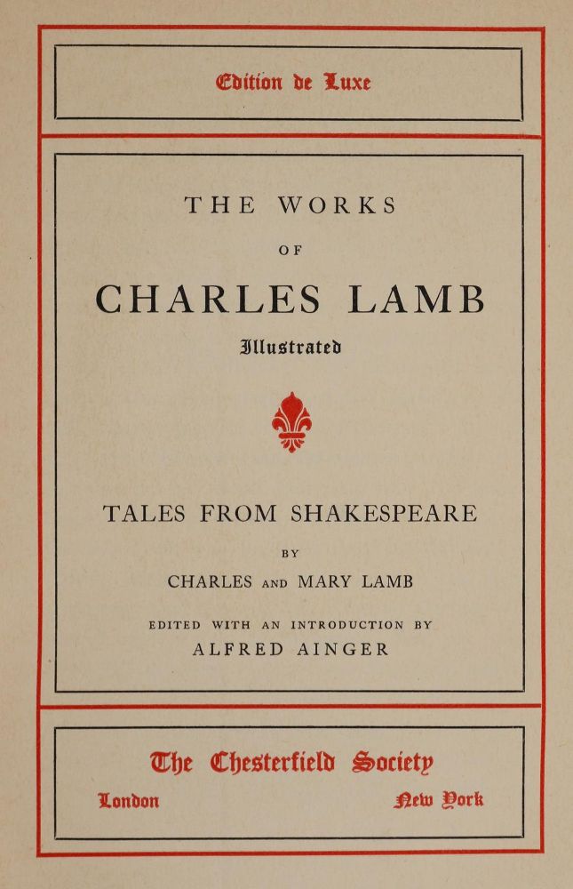 Große Abbildung Nr.2: 143-1409 Lamb,C.: (Literatur und illustrierte Bücher bis 19.Jahrhundert)