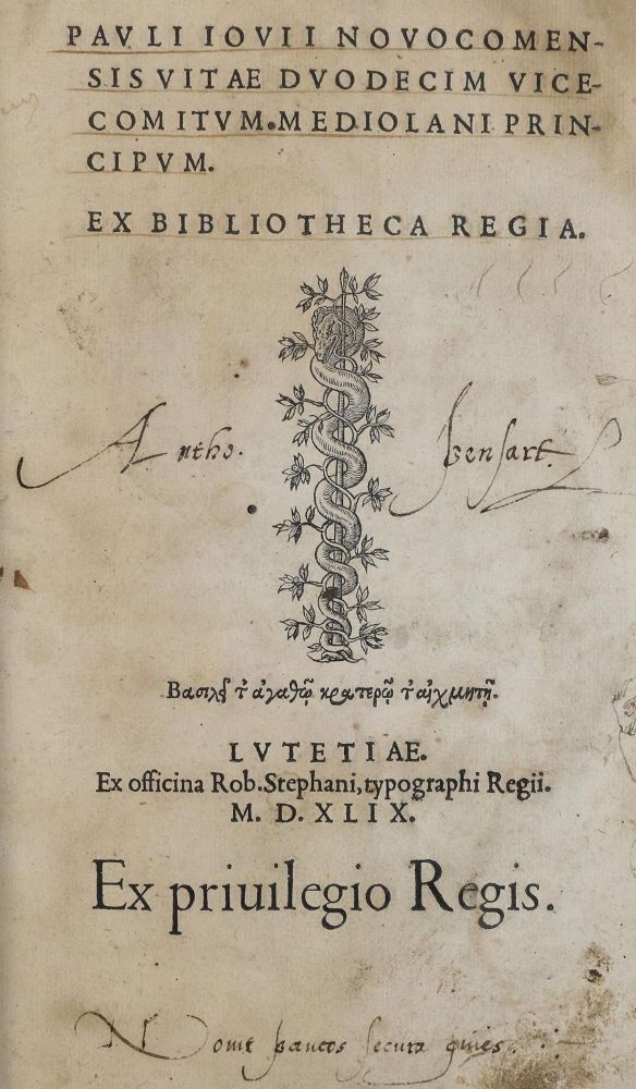 Große Abbildung Nr.3: 143-141 Giovio,P.: (Alte Drucke, Handschriften und Theologie)