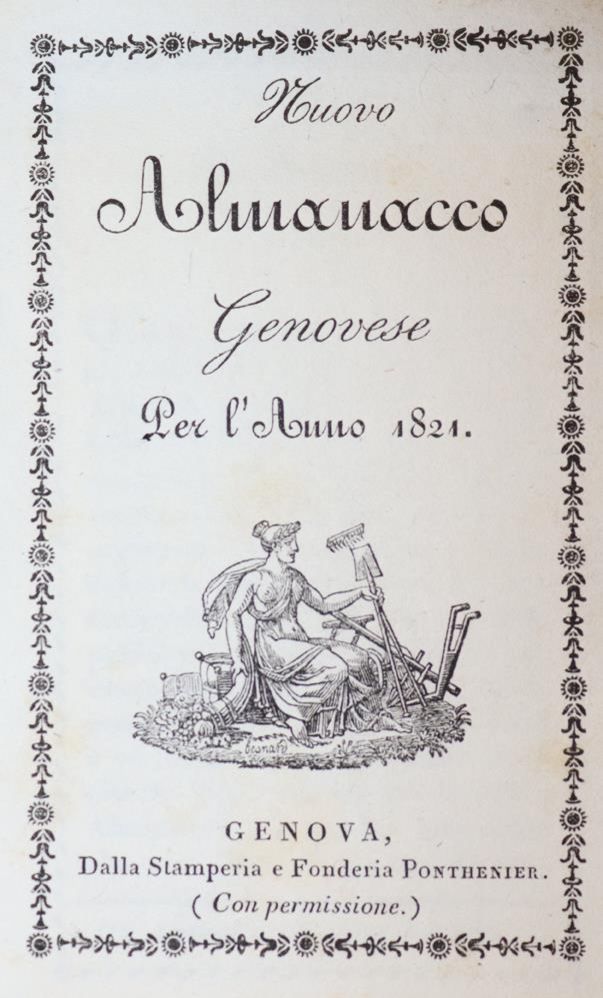 Große Abbildung Nr.1: 143-1431 Nuovo Almanacco Genovese: (Mond)