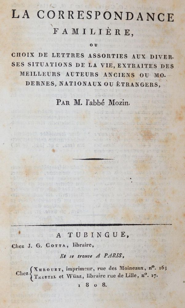 Große Abbildung Nr.1: 143-1435 Mozin,D.: (Literatur und illustrierte Bücher bis 19.Jahrhundert)