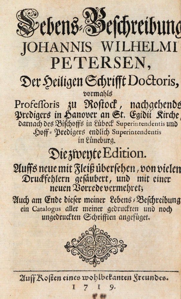 Große Abbildung Nr.1: 143-1439 Petersen,J.W.: (Literatur und illustrierte Bücher bis 19.Jahrhundert)