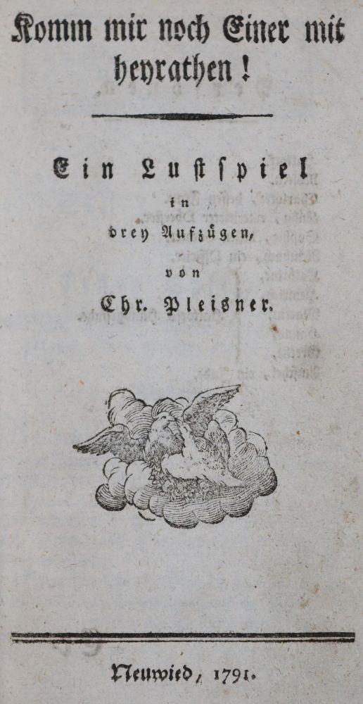 Große Abbildung Nr.1: 143-1442 Pleis(s)ner,C.: (Literatur und illustrierte Bücher bis 19.Jahrhundert)
