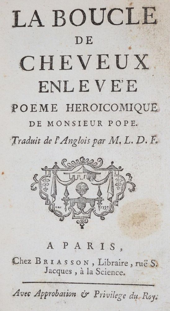 Große Abbildung Nr.1: 143-1444 Pope,(A.).: (Literatur und illustrierte Bücher bis 19.Jahrhundert)