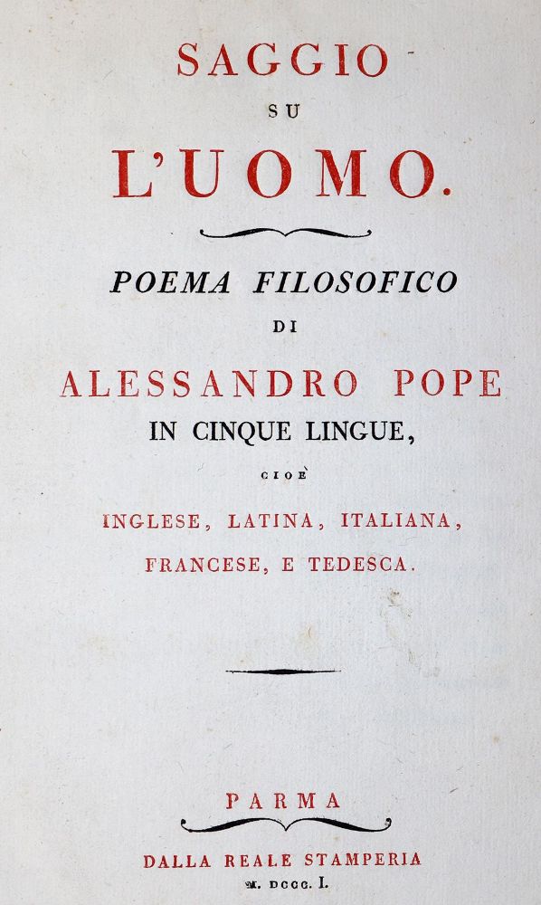 Große Abbildung Nr.1: 143-1445 Pope,A.: (Literatur und illustrierte Bücher bis 19.Jahrhundert)