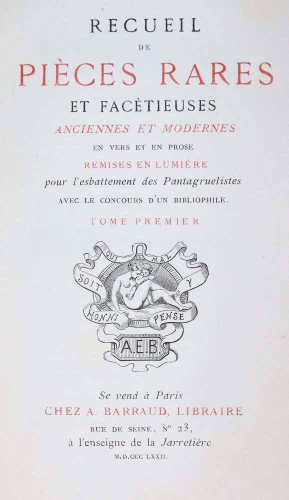 Große Abbildung Nr.4: 143-1447 Recueil de pièces: (Literatur und illustrierte Bücher bis 19.Jahrhundert)