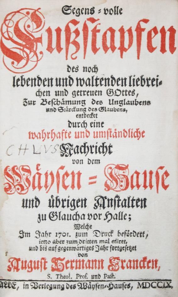 Große Abbildung Nr.1: 143-146 Francke,A.H.: (Hallesches Waisenhaus)