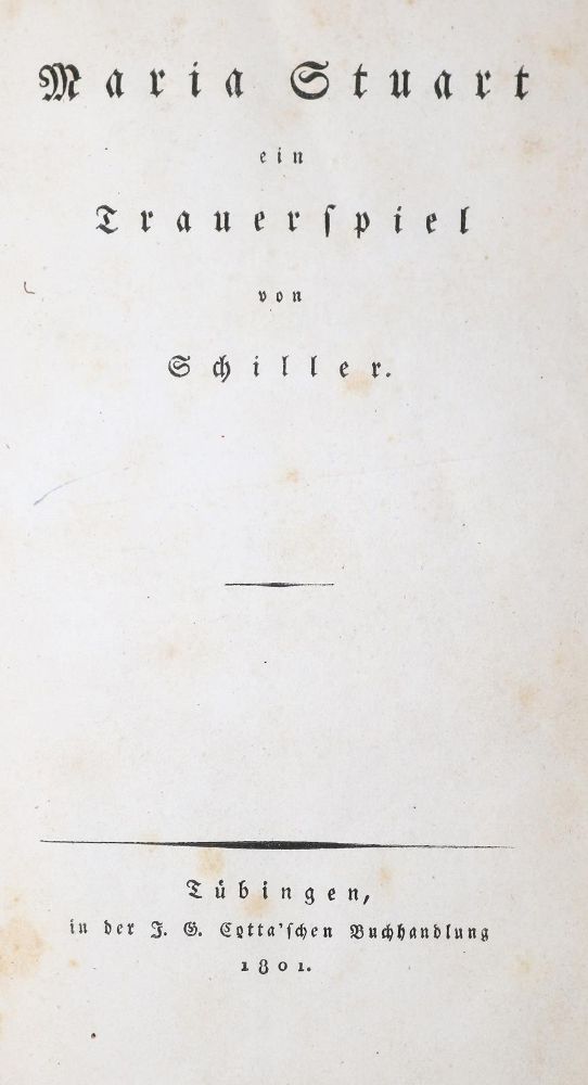 Große Abbildung Nr.1: 143-1463 Schiller,F.v.: (Literatur und illustrierte Bücher bis 19.Jahrhundert)