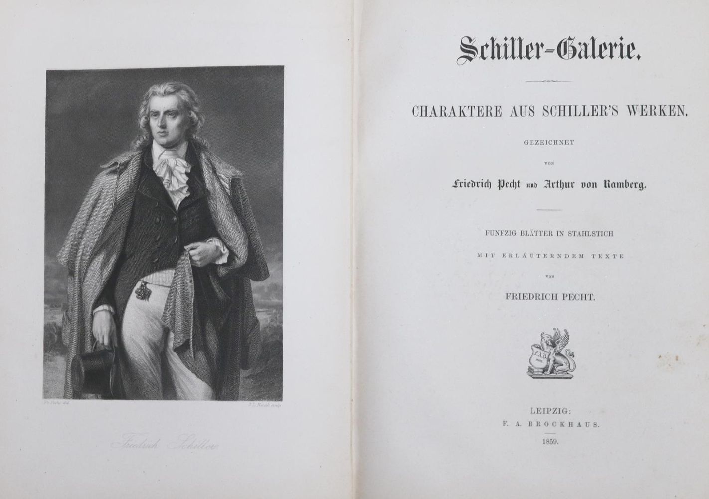 Große Abbildung Nr.1: 143-1465 Pecht,F. u. A.v.Ramberg.: (Schiller)